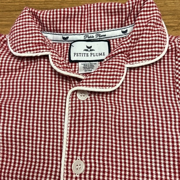 Petite Plume Baby Romper lightweight flannel size 0/3M - Picture 2 of 7